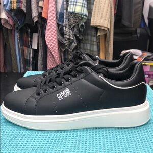 Cavalli Class Black and White Sneakers Versatile Style